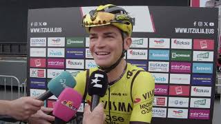 Sepp Kuss  Interview at the start  Stage 5  Itzulia Basque Country 2024 [upl. by Nosliw]