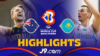 🇦🇺 Australia vs 🇰🇿 Kazakhstan  J9 Basketball Highlights  FIBAWC 2023 Qualifiers [upl. by Fisher]