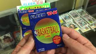 199394 Fleer Basketball Card Pack Opening 1993 1994 [upl. by Rodman]