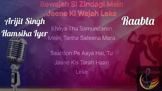 Siyaah Raatein  Raabta  Karaoke Version  Arijit Singh and Hamsika Iyer  Agent Vinod [upl. by Aileno]