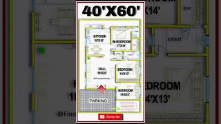 quot40x60 North Facing 3BHK Modern Home Plan  Vastu Compliantquot [upl. by Ailati]