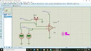 simulation of comparator circuit with opamp in proteus  How to make comparator circuit in proteus [upl. by Leahcimsemaj398]