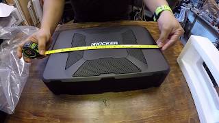 KICKER 11HS8 8quot 150W Hideaway Car Audio Powered Subwoofer Sub Enclosure HS8 quot Unboxing quot [upl. by Hereld]