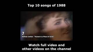 Top 10 songs of 1988 [upl. by Sue]