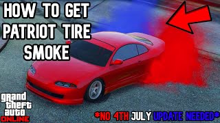 GTA 5 Online How To Obtain Patriot Tire Smoke  Pure Black Crew Colour [upl. by Lledniuq719]