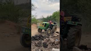 John Deere tractor working with loaded trolley shots trending tractor [upl. by Lenoyl]