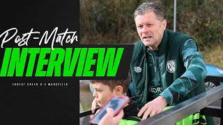 PostMatch Interview  Cotterill on Stags defeat  Forest Green Rovers 04 Mansfield Town [upl. by Neelhtakyram236]