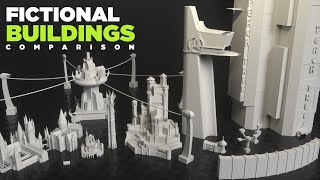 Fictional BUILDINGS Size COMPARISON  3D Real Scale 🏠 [upl. by Loeb]