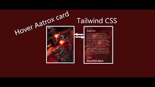 Hover Card Animation with Slidein Info  Tailwind CSS amp ReactJS  Aatrox Card [upl. by Nollat]