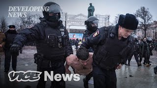 Inside Russias Crackdown on Protesters  Developing News [upl. by Alejna]