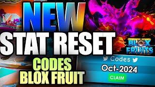 ALL WORKING STAT RESET CODES in Blox Fruits OCTOBER 2024 [upl. by Attenyl564]