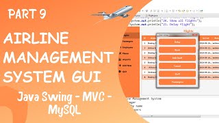 GUI for Airline Management System using Java Part 9 [upl. by Vinni]