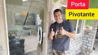 Como instalar porta pivotante no portal de granito [upl. by Garcia]