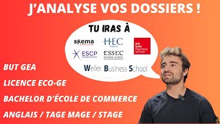 Janalyse vos dossiers pour rentrer en école de commerce AST [upl. by Thormora]