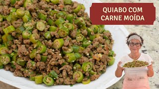 Depois de fazer essa receita de Quiabo com Carne Moída você não vai querer comer outra SEQUINHO [upl. by Matthus]