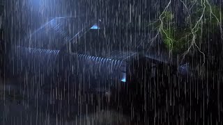 Sleep Instantly with Torrential Rain amp Thunder on a Tin Roof at Midnight [upl. by Odnanref]