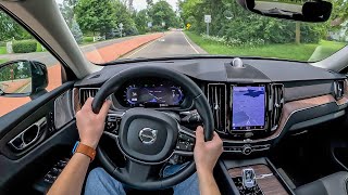 2023 Volvo XC60 Recharge AWD Ultimate T8  POV Test Drive Binaural Audio [upl. by Arotal370]