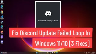 Discord Update failed loop in Windows 1110 3 Fixes [upl. by Jariah323]