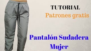 DIY Como hacer un pantalón de sudadera mujer corte y confección [upl. by Enoid79]