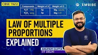 Law of Multiple Proportions Explained  CBSE Chemistry  Anupam Gupta IIT Delhi  Embibe [upl. by Adnuhsar512]