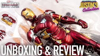 Iron Man MK46 Civil War Threezero DLX Unboxing amp Review [upl. by Allred]