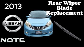 2013 Nissan Note DIGS Rear Wiper Blade Replacement [upl. by Enirol]