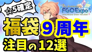 【FGO】注目！9周年福袋の個人的イチオシ12選！限定☆5鯖を性能解説【ゆっくり実況】【FateGrand order】 [upl. by Yenalem]