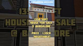 House for sale in Bangalore 30401350sqft 135cr Negotiable urgent sale New Construction House [upl. by Eenerb]