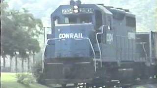 Conrail GP35 2304 Leads Ballast Train [upl. by Aknaib26]