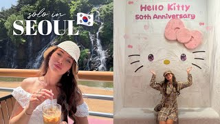 SOLO in SEOUL VLOG 🇰🇷 cafe pokpo waterfalls hello kitty exhibition amp gwangjang market [upl. by Melone]