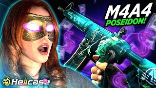 HELLCASE POSEIDON M4A4 BIG PULL   Hellcase Promo Code 2024  Hellcase Case Opening [upl. by Essiralc618]