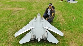 ③ LARGE SCALE RC FLYEAGLE SWINGWING GRUMMAN F14 TOMCAT TWIN TURBINES WESTON PARK MODEL SHOW  2016 [upl. by Alicec]