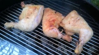 How To Chicken Leg Quarters on the Weber Kettle Grill  Open Pit Style 2 [upl. by Ninos]