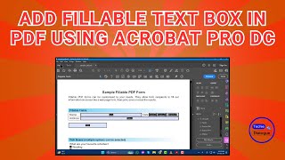 How to Add a Fillable Text Box in PDF Using Acrobat Pro DC [upl. by Ajssatan597]