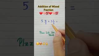 Addition of Mixed Fractions Maths Tricks maths fraction mathstricks additionoffractions foryou [upl. by Mercado202]