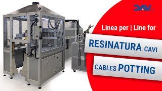 Linea per resinatura volumetrica cavi PCAF CE 60607 ABS  Line for 2K resin dispensing on cables [upl. by Ardy360]