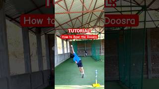 How to Bowl the Doosra  Tutorial  Cricket Shorts  crickettips cricket spinbowling [upl. by Afrika]