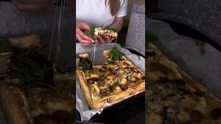 The most delicious pie with cheese and mushrooms RECIPES Acrylics stone kitchen [upl. by Nnairrehs]