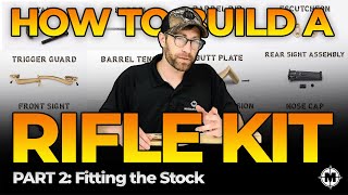 How to Build a Muzzleloader Rifle Kit Part 2 Fitting the Stock traditions muzzleloaders [upl. by Eltsyrhc]