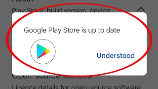 Google Play Store is up to date Understood play store [upl. by Ahola]