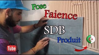 Pose faïence salle de bain Produit algérien 🇩🇿️ [upl. by Atinhoj]