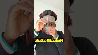 Installing SHEIN synthetic wig Under 25 [upl. by Atniuqal]