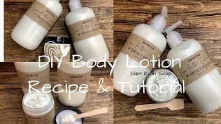 DIY 🎁 Simple amp Easy Body Lotion Recipe  How to Calculate Fragrance Oil Load  Ellen Ruth Soap [upl. by Ocirema123]