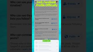 How To Lock Your Facebook Profile Officially 2024 [upl. by Ruon]