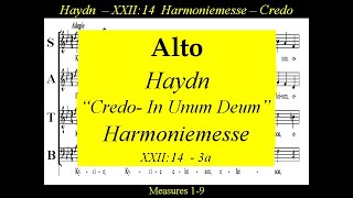 Haydn Harmoniemesse Hob XXII14 3aCredoIn Unum Deum  Alto [upl. by Elinor102]