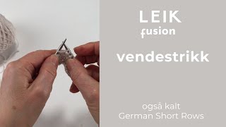 Hvordan strikke vendestrikk eller German Short Rows [upl. by Annaed]