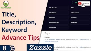 Zazzle Title Description Keyword Advance Tips Life time earning Bangla Tutorials8 [upl. by Couq]