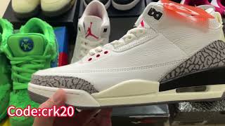 Air Jordan 3 Retro ‘White Cement Reimagined’ from Corretkickz jordan jordan3 sneakers nike [upl. by Malvie]