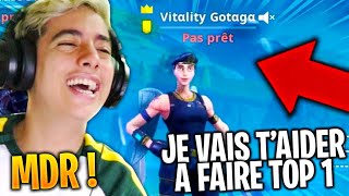 jai engagé quotGOTAGAquot pour maider à TOP 1 sur fortnite voilà ce quil sest passé [upl. by Baten429]