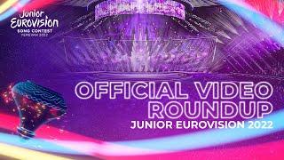 Junior Eurovision 2022 Official Video Roundup  All 16 Songs  SpinTheMagic [upl. by Almeda]